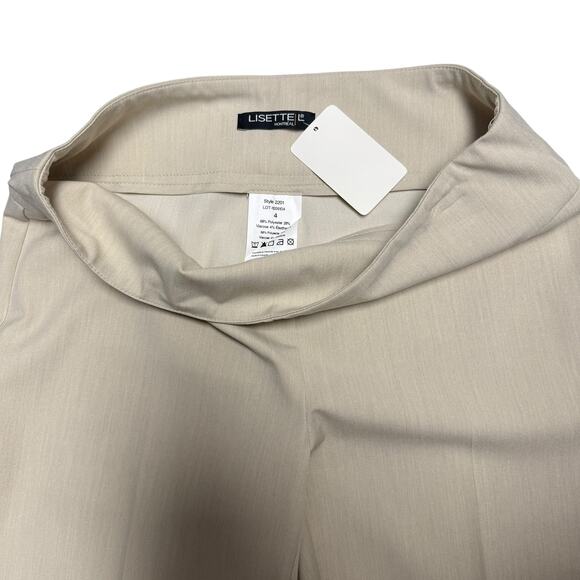 LISETTE MONTREAL BEIGE PULL ON PANTS SIZE 4 - Picture 3 of 4
